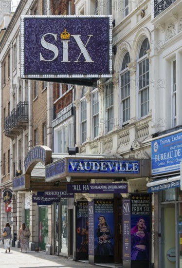 Six the Musical on show at the Vaudeville theatre, Strand, central London, England, UK