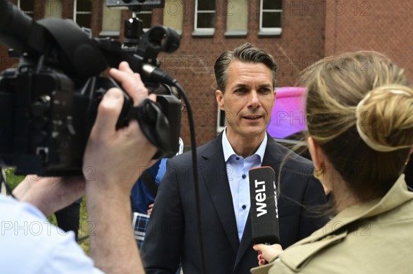 Charite and BMW launch study and test in-car sensors that measure and monitor health and vital signs. On the picture Dr Matthias Franz (BMW) in an interview with Welt-TV