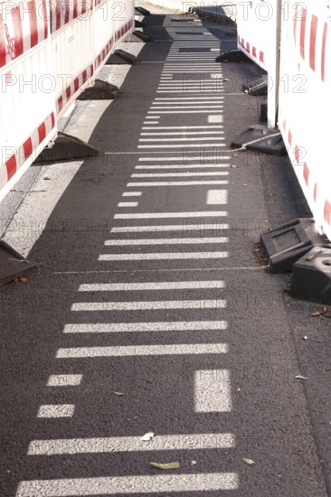 Path at a building site, summer, Germany