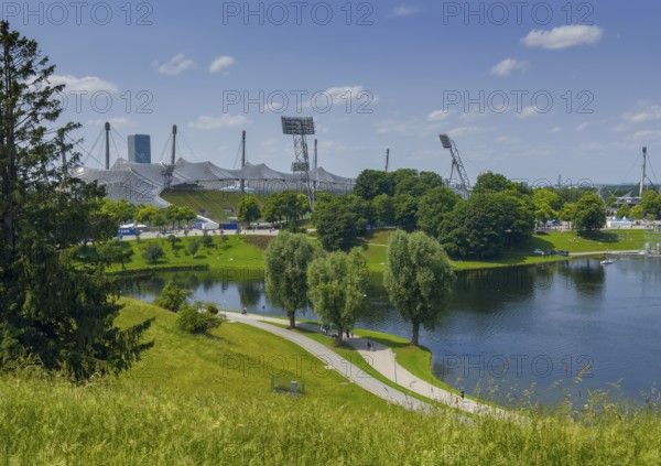 Olympic Park with Olympic Stadium, Munich, Bavaria, Germany