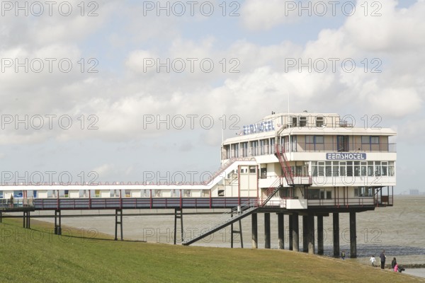 Eemshotel, Delfzijl, harbour town, Ems estuary, Province of Groningen, Netherlands, Delfzijl, Netherlands