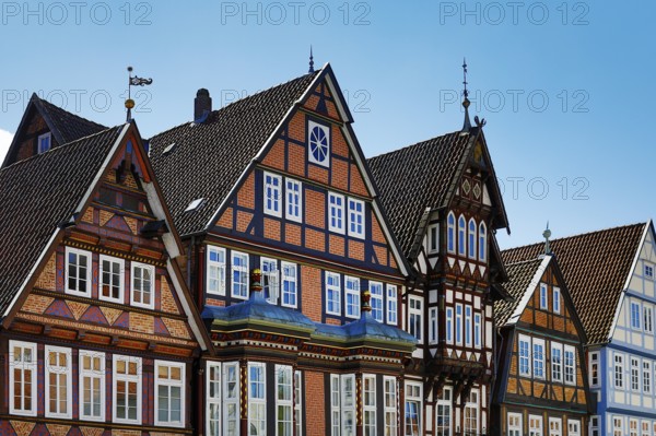 Half-timbered houses in the old town centre, Celle, Lower Saxony, Germany