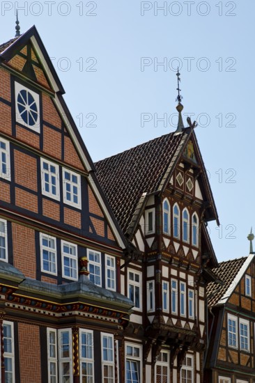 Half-timbered houses in the old town centre, Celle, Lower Saxony, Germany