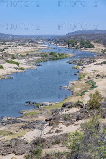 Olifants River, dry savannah, Kruger National Park, South Africa