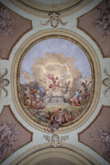 Ceiling fresco with the Resurrection of Christ, Parish Church of St Peter and Paul, KirchstraÃŸe 25, Telfs, Austria