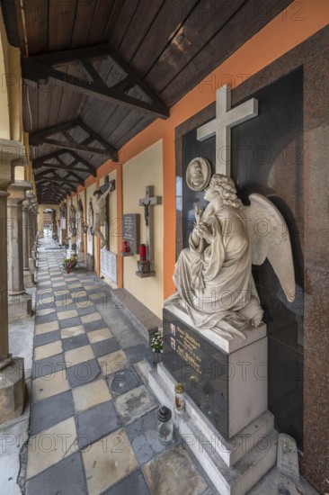 Grave arcades in the cemetery of the parish church of St Peter and Paul, KirchstraÃŸe 25, Telfs, Austria