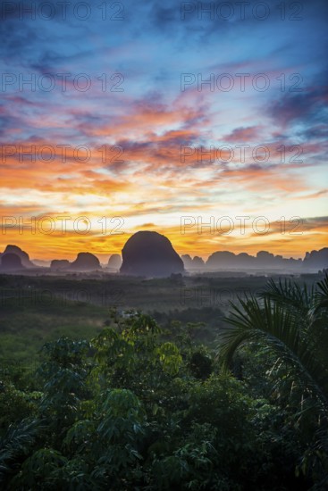 Panorama, Din Daeng Doi, sunrise, Krabi, Thailand