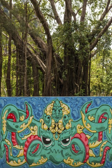 Graffiti, Street Art, Tonsai Beach, Ton Sai Bay, Ao Nang, Krabi, Thailand