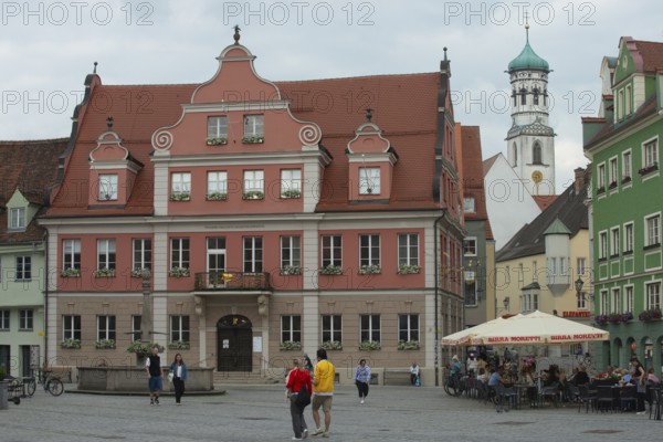 Market square, Memmingen, Bavaria, Germany