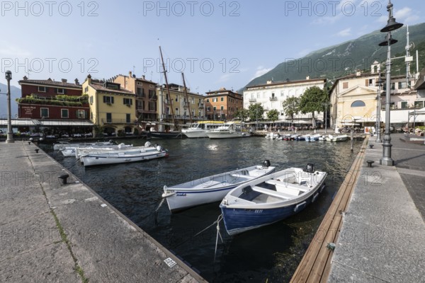Limone, old town, harbour area, Lombardy, Italy