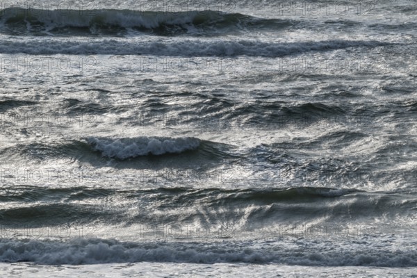 Sea waves, surf, near Hvide Sande, North Sea, Denmark
