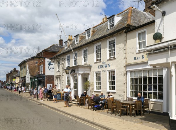 The Crown Hotel in town High Street, Southwold, Suffolk, England, UK