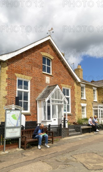 Southwold Sailors Reading Room on seafront promenade, Southwold, Suffolk, England, UK