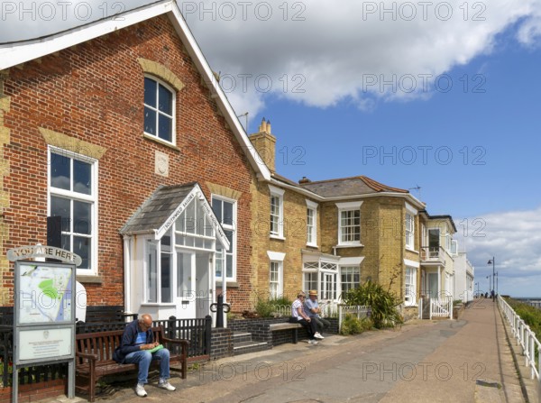 Southwold Sailors Reading Room on seafront promenade, Southwold, Suffolk, England, UK