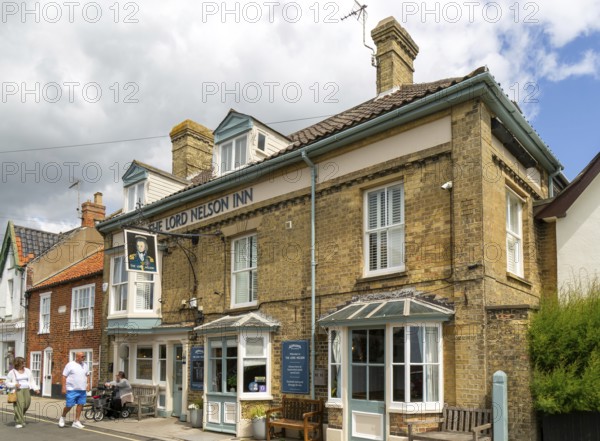 Historic buildings, The Lord Nelson Inn public house, Southwold, Suffolk, England, UK