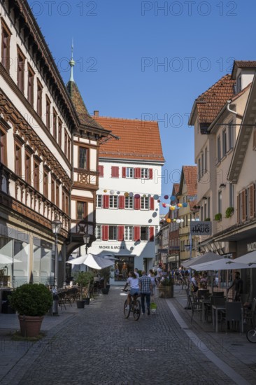Unterer Metzgerbach, EinkaufsstraÃŸe, FuÃŸgÃ¤ngerzone in Esslingen am Neckar, Landkreis Esslingen, Baden-WÃ¼rttemberg, Deutschland