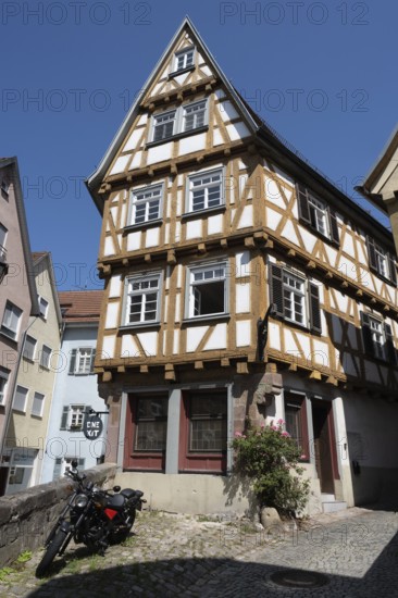 Historic half-timbered house in the upper Beutau, also known as the vineyard quarter in Esslingen's old town, Esslingen am Neckar, district of Esslingen, Baden-WÃ¼rttemberg, Germany