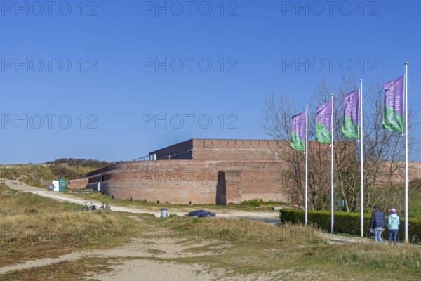 Fort Napoleon, polygonal fort of the Napoleonic era in the dunes at Ostend, Oostende, West Flanders, Belgium
