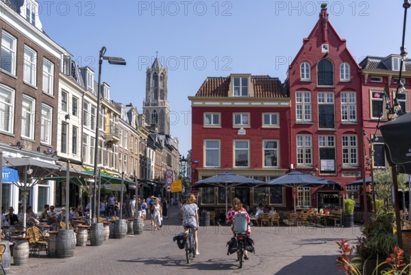 Utrecht city centre, Neude Square, gastronomy, Dom Tower, Netherlands