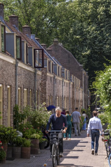 Utrecht city centre, Lange Rozendaal, small side street with residential buildings Netherlands