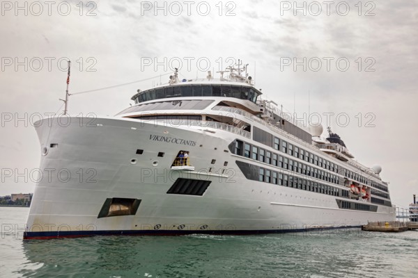 Detroit, Michigan - The Viking Octantis luxury cruise ship in Detroit on a cruise through the Great Lakes