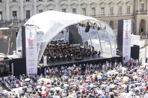 Staatsoper fÃ¼r alle, a free open-air concert with conductor Christian Thielemann and the Staatskapelle Berlin on Berlin's Bebelplatz, Berlin, 22 June 2025