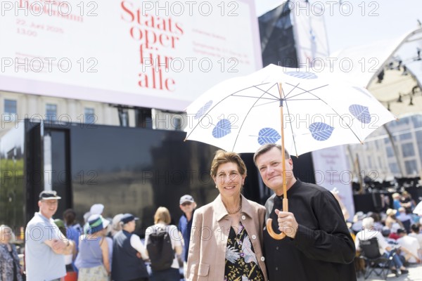 Conductor Christian Thielemann (conductor and general music director of the Staatsoper Berlin) at the Staatsoper fÃ¼r alle, a free open-air concert with conductor Christian Thielemann and the Staatskapelle Berlin on Berlin's Bebelplatz, Berlin, 22 June 2025
