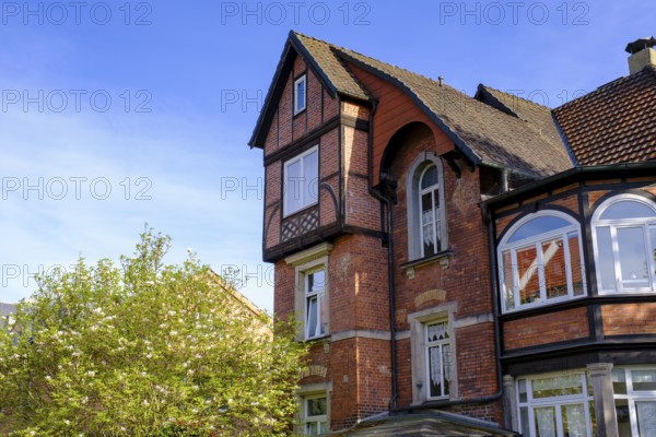 Brick villas, Coburg, Upper Franconia, Franconia, Bavaria, Germany