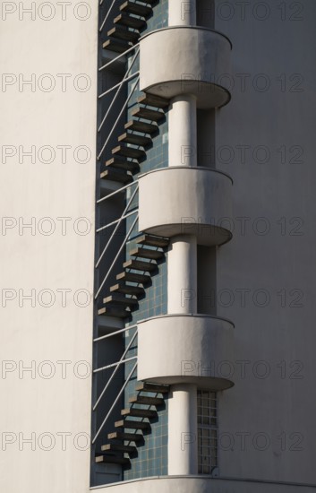Outdoor staircase, Olympic Stadium, architects Yrjö Lindegren and Toivo Jäntti, Helsinki, Finland