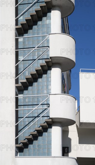 Stairway, tower, Olympic Stadium or Finnish Olympic Stadium, architects Yrjö Lindegren and Toivo Jäntti, Helsinki, Finland