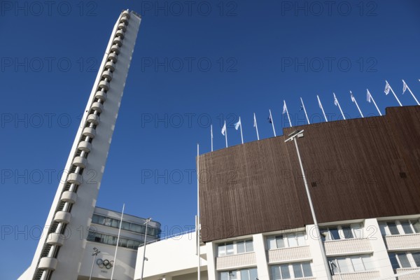 Tower, Olympic Stadium or Finnish Olympic Stadium, architects Yrjö Lindegren and Toivo Jäntti, Helsinki, Finland