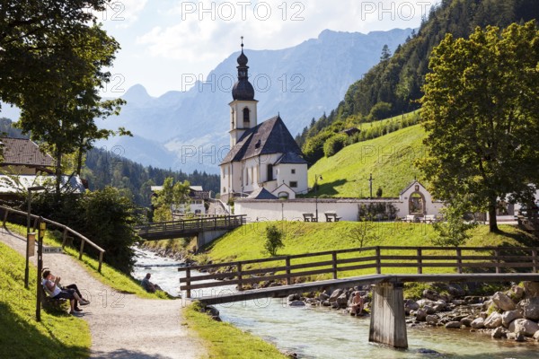 St. Sebastian an der Ramsauer Ache Catholic Church, Ramsau near Berchtesgaden, Upper Bavaria, Germany