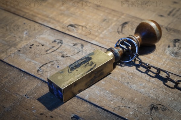 Old stamp, Tändsticksmuseet match museum or match museum, Jönköping, Jönköpings län, Sweden