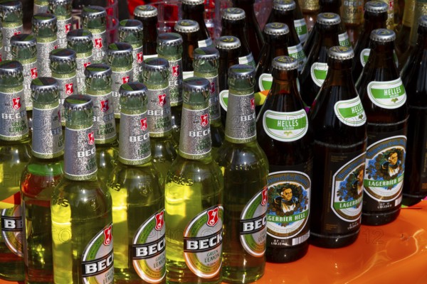 German beer, beer bottles, Becks, Augustiner Bräu