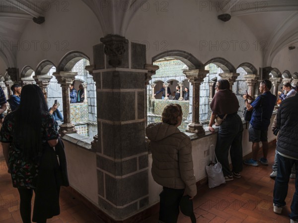 Courtyard of the palace Palácio Nacional da Pena, Sintra, Portugal