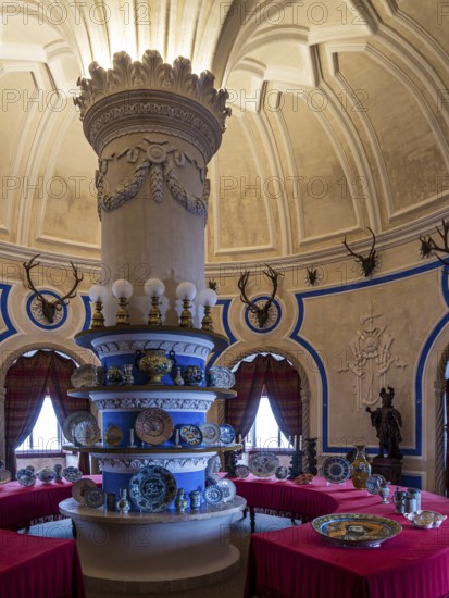 Interior of the palace Palácio Nacional da Pena, Sintra, Portugal