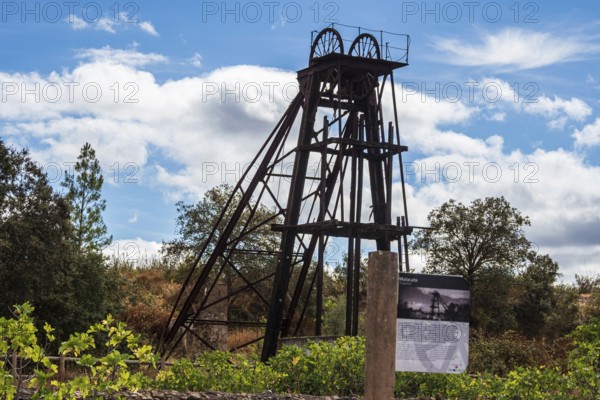 Capstan to drain the lower floors, Mina de Sao Domingos, historic copper open-pit mine, Portugal