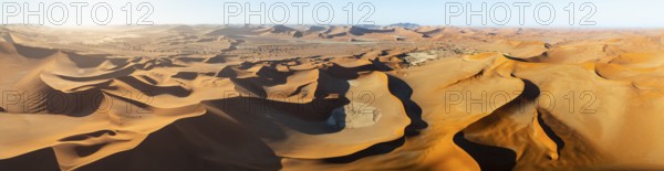 Aerial view, Dramatic sand dunes in the Namib Desert, Namib Naukluft Park, Namibia
