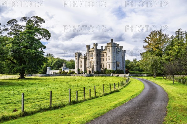Duns Castle Estate from a drone, Duns, Berwickshire, Scotland, UK