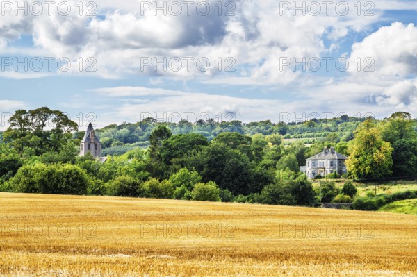 Scottish fields and farms, Southeast Scotland, UK