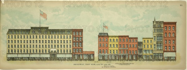 Broadway, East Side, 27th to 29th Street, New York, Manhattan, America, USA, historic, authentic, digitally restored reproduction from an original from 1899, published by Mail & Express, exact date of presentation unknown