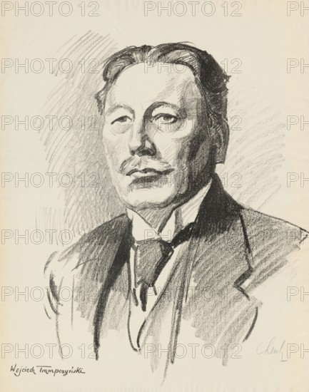 Wojciech Stefan Trampczynsk, also Adalbert von Trampczynski, born February 8, 1860, died March 2, 1953, Polish politician in the German Empire and the Second Republic of Poland, historical, authentic, digitally restored reproduction from an original from around 1919, exact date of presentation unknown