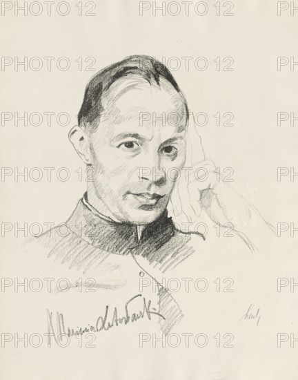 Reverend Kazimierz Lutoslawski (born 4 March 1880, died 5 January 1924) Polish Roman Catholic priest, politician, doctor of medicine and theology. January 1924) Polish Roman Catholic priest, politician, doctor of medicine and theology, activist of the National Democratic Party, member of the Legislative Sejm and the Sejm of the first legislative period, journalist, pedagogue, ideal mentor of the founders of Polish Scouting and Scouting, Historical, authentic, digitally restored reproduction from an original from around 1919, exact date of depiction unknown