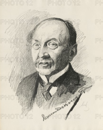 Herman Diamand (30 March 1860 - 26 February 1931) was a Polish lawyer and socialist politician of Jewish origin, co-founder of the Galician Workers' Party, historical, authentic, digitally restored reproduction from an original from around 1919, exact date of depiction unknown