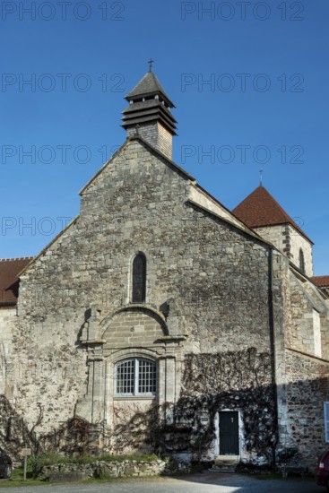 St Vincent's Abbey Church of Chantelle. Allier department. Auvergne Rhone Alpes. France