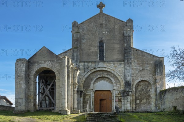 St Cyr and St Julitte's Church, roman church of Escurolles, Allier department, Auvergne Rhone Alpes, France