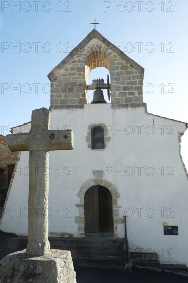 Buron village. Chapel Notre-Dame. Puy de Dome. Auvergne Rhone Alpes. France