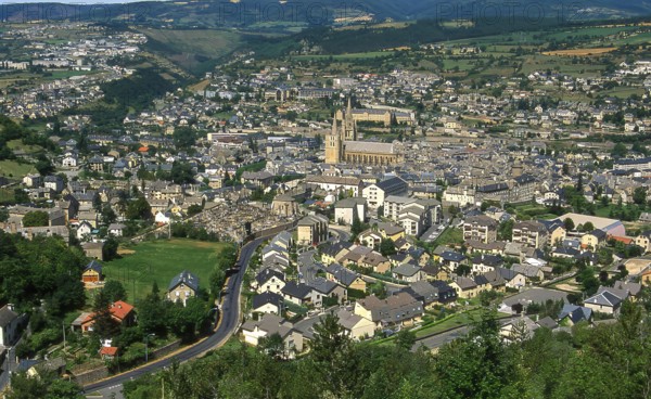 Town of Mende, Lozere department, Occitanie, France