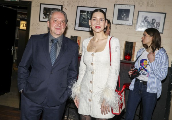 Prof Paulo Morello (Director of the Jazz Institute Berlin, UdK) and Martina Barta (jazz singer) press the red button at 12:00 and Ella goes on air. 05.01.2026 at the Zig Zag Jazz Club