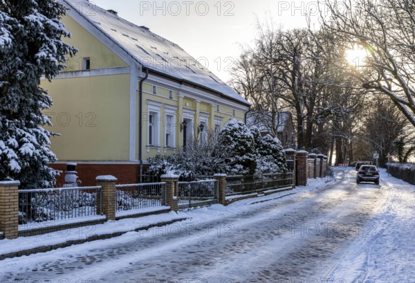 Old villas and houses in the charming village center of Lübars, Reinickendorf, Berlin, Germany